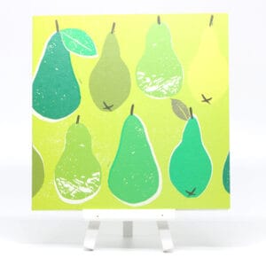 Printed Card - Liza Saunders - tutti frutti - Pears card (LSA-PCA-031)