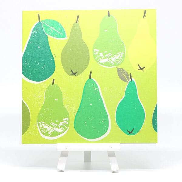 Printed Card - Liza Saunders - tutti frutti - Pears card (LSA-PCA-031)