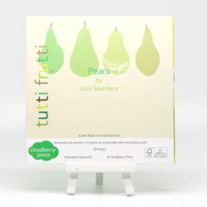 Printed Card - Liza Saunders - tutti frutti - Pears card (LSA-PCA-031A)