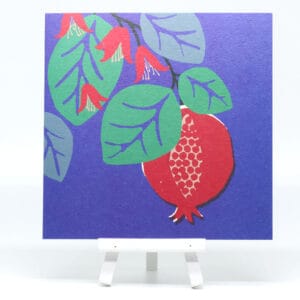 Printed Card - Liza Saunders - tutti frutti - Pomegranate card (LSA-PCA-032)
