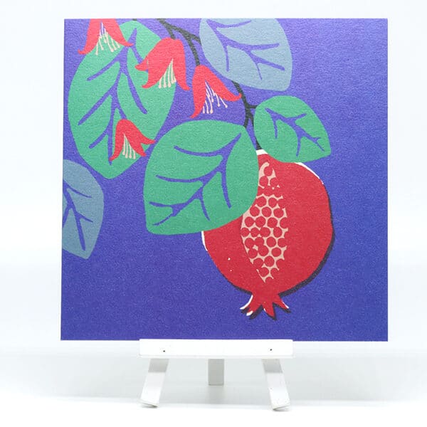 Printed Card - Liza Saunders - tutti
  frutti - Pomegranate card (LSA-PCA-032)