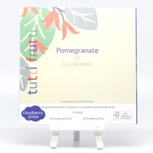 Printed Card - Liza Saunders - tutti
  frutti - Pomegranate card (LSA-PCA-032A)
