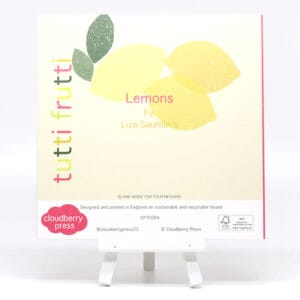 Printed Card - Liza Saunders - tutti frutti - Lemons card (LSA-PCA-033A)
