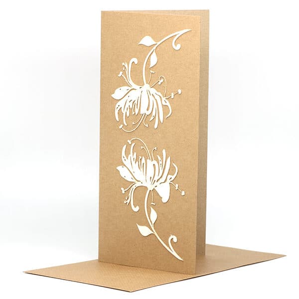 Laser Cut Card - Natty Deco Honeysuckle card (NDE-LCC-004)