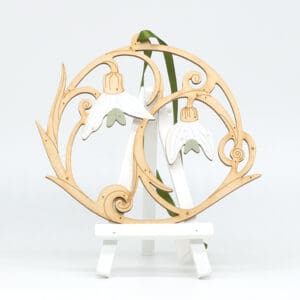 Laser Cut Rondel - Natty Deco Snowdrop rondel (NDE-LCR-002A)