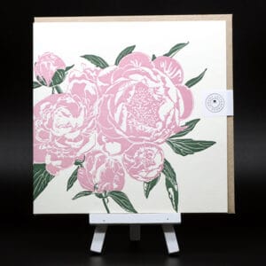 Penguin Ink - Large Card - Penguin Ink Peony card (PIN-LCA-036)