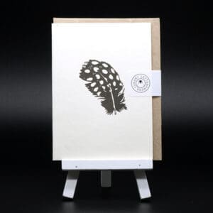 Penguin Ink - Small Card - Guinea Fowl Feather card (PIN-SCA-023)
