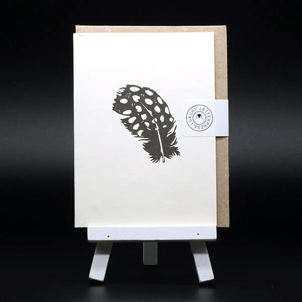 Penguin Ink - Small Card - Guinea Fowl Feather card (PIN-SCA-023)