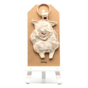 Katfish Designs - Textile Keyring - Sheep keyring (KFD-TKR-013)