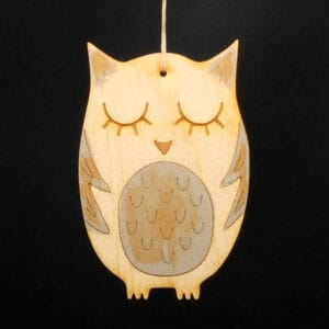 Laser Cut Decoration - Natty Deco Little Owl decoration (NDE-LCD-005)