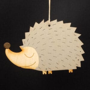 Laser Cut Decoration - Natty Deco Hedgehog decoration (NDE-LCD-006)