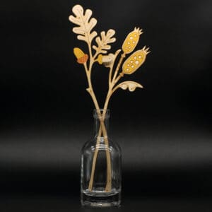 Laser Cut Stem - Natty Deco Elongated Poppy Seed Heads stem (NDE-LCS-009A)