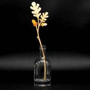 Laser Cut Stem - Natty Deco Oak & Acorn stem (NDE-LCS-014)