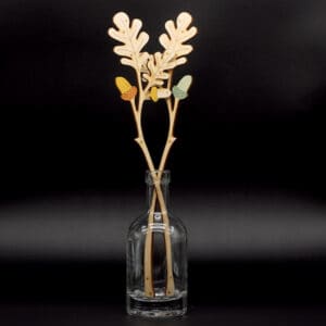 Laser Cut Stem - Natty Deco Oak & Acorn stem (NDE-LCS-014A)