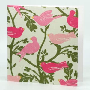 Liza Saunders Pink Birds card