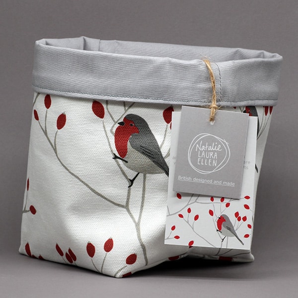 Fabric Pot (Robin & Rosehip)