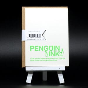 Penguin Ink Green
  Heart card